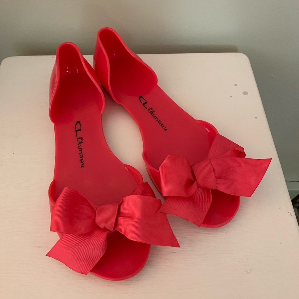 Chinese Laundry Plastic Pink Sandals Bow Size 9